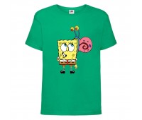 Футболка детская Спанч Боб 26 (Sponge Bob) зеленая 104 см