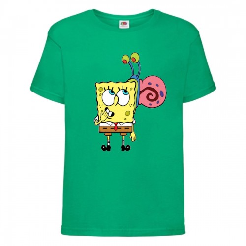 Футболка детская Спанч Боб 26 (Sponge Bob) зеленая 104 см Футболка детская Спанч Боб 26 (Sponge Bob) зеленая 104 см