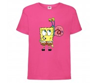 Футболка детская Спанч Боб 26 (Sponge Bob) розовая 104 см