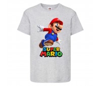 Футболка Супер Марио 13 (Super Mario) серая (SMar gr-7) 152 см