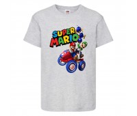 Футболка Супер Марио (Super Mario) серая (SMar gr-01) 116 см