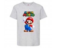 Футболка Супер Марио 5 (Super Mario) серая (SMar gr-06) 116 см Футболка Супер Марио 5 (Super Mario) серая (SMar gr-06) 116 см