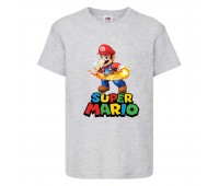 Футболка Супер Марио 6 (Super Mario) серая (SMar gr-07) 116 см Футболка Супер Марио 6 (Super Mario) серая (SMar gr-07) 116 см
