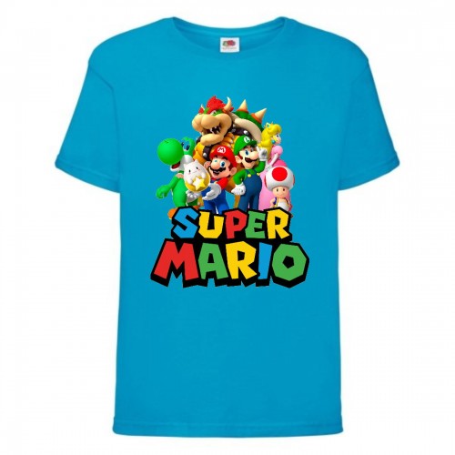 Футболка Супер Марио 10 (Super Mario) синяя (SMar blu-4) 164 см Футболка Супер Марио 10 (Super Mario) синяя (SMar blu-4) 164 см