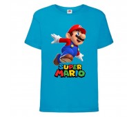 Футболка Супер Марио 13 (Super Mario) синяя (SMar blu-7) 140 см