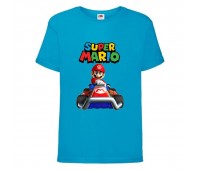 Футболка Супер Марио 4 (Super Mario) синяя (SMar blu-05) 116 см