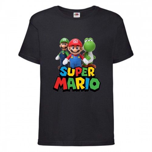 Футболка Супер Марио 8 (Super Mario) черная (SMar blc-2) 116 см Футболка Супер Марио 8 (Super Mario) черная (SMar blc-2) 116 см