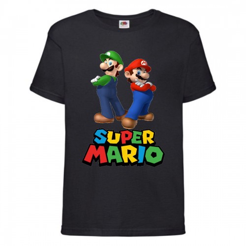 Футболка Супер Марио 9 (Super Mario) черная (SMar blc-3) 116 см Футболка Супер Марио 9 (Super Mario) черная (SMar blc-3) 116 см