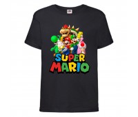 Футболка Супер Марио 11 (Super Mario) черная (SMar blc-5) 152 см Футболка Супер Марио 11 (Super Mario) черная (SMar blc-5) 152 см