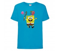 Футболка Спанч Боб 28 (Sponge Bob) голубая Футболка Спанч Боб 28 (Sponge Bob) голубая