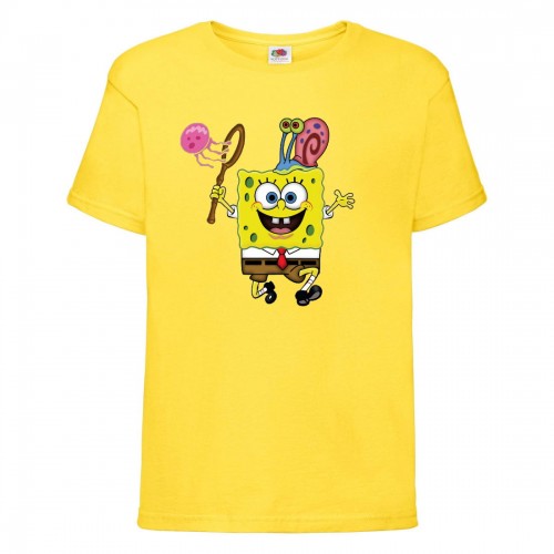Футболка Спанч Боб 28 (Sponge Bob) желтая Футболка Спанч Боб 28 (Sponge Bob) желтая