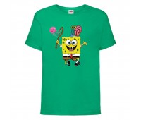 Футболка Спанч Боб 28 (Sponge Bob) зеленая Футболка Спанч Боб 28 (Sponge Bob) зеленая