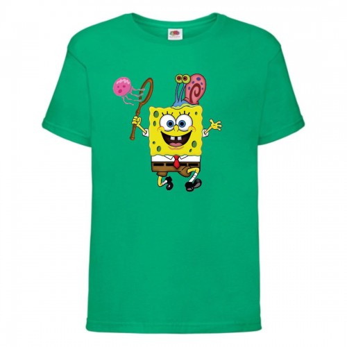 Футболка Спанч Боб 28 (Sponge Bob) зеленая Футболка Спанч Боб 28 (Sponge Bob) зеленая