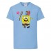 Футболка Спанч Боб 28 (Sponge Bob) светло-голубая Футболка Спанч Боб 28 (Sponge Bob) светло-голубая