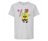 Футболка Спанч Боб 28 (Sponge Bob) серая Футболка Спанч Боб 28 (Sponge Bob) серая