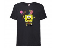 Футболка Спанч Боб 28 (Sponge Bob) черная Футболка Спанч Боб 28 (Sponge Bob) черная
