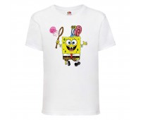 Футболка Спанч Боб 28 (Sponge Bob) белая 116 см