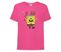 Футболка Спанч Боб 28 (Sponge Bob) розовая 116 см