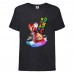 Футболка Супер Марио 1 (Super Mario) черная (SMar blc-02) 164 см