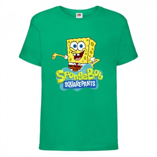 Футболка Спанч Боб 29 (Sponge Bob) зеленая Футболка Спанч Боб 29 (Sponge Bob) зеленая