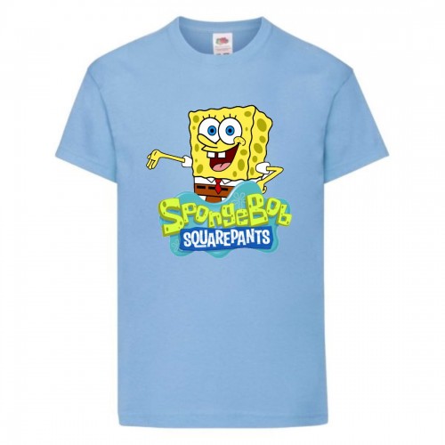 Футболка Спанч Боб 29 (Sponge Bob) светло-голубая Футболка Спанч Боб 29 (Sponge Bob) светло-голубая