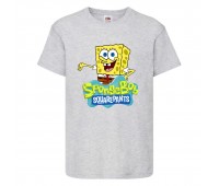 Футболка  Спанч Боб 29 (Sponge Bob) серая 116 р-р
