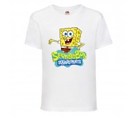 Футболка Спанч Боб 29 (Sponge Bob) белая 116 см