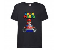 Футболка Супер Марио 4 (Super Mario) черная (SMar blc-05) 116 см