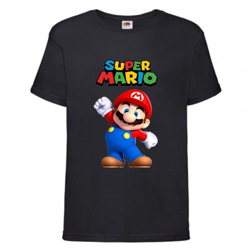 Футболка Супер Марио 5 (Super Mario) черная (SMar blc-06) 116 см Футболка Супер Марио 5 (Super Mario) черная (SMar blc-06) 116 см