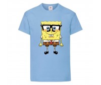 Футболка Спанч Боб 30 (Sponge Bob) светло-голубая Футболка Спанч Боб 30 (Sponge Bob) светло-голубая