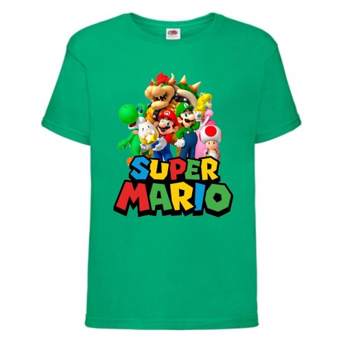 Футболка Супер Марио 10 (Super Mario) зеленая (SMar grn-4) 164 см Футболка Супер Марио 10 (Super Mario) зеленая (SMar grn-4) 164 см
