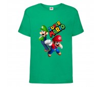 Футболка Супер Марио 11 (Super Mario) зеленая (SMar grn-5) 164 см