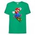 Футболка Супер Марио 14 (Super Mario) зеленая (SMar grn-8) 152 см