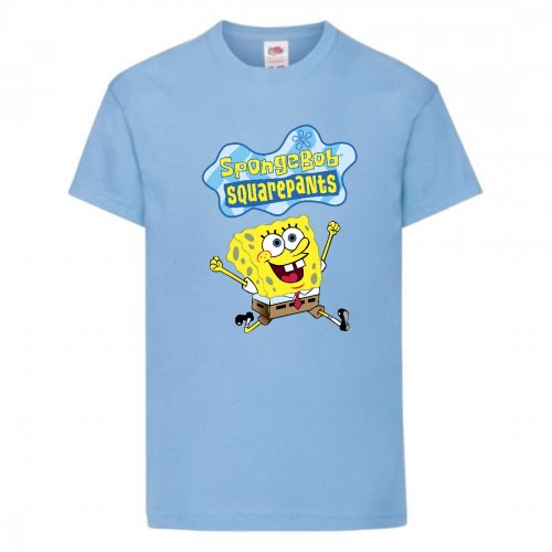 Футболка Спанч Боб 31 (Sponge Bob) светло-голубая Футболка Спанч Боб 31 (Sponge Bob) светло-голубая