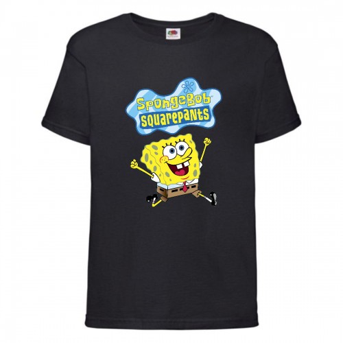 Футболка Спанч Боб 31 (Sponge Bob) черная Футболка Спанч Боб 31 (Sponge Bob) черная