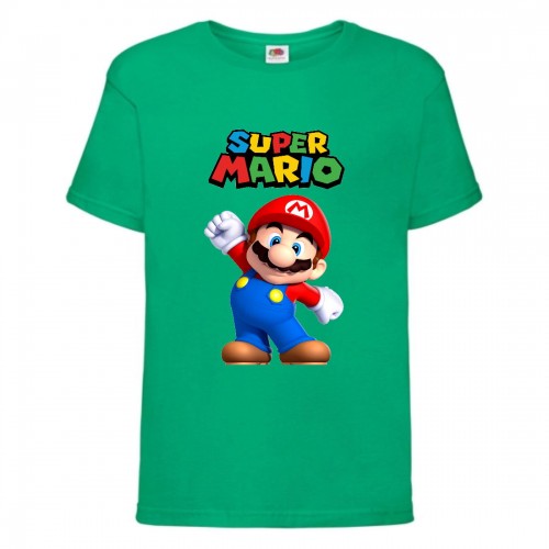 Футболка Супер Марио 5 (Super Mario) зеленая (SMar grn-06) 116 см Футболка Супер Марио 5 (Super Mario) зеленая (SMar grn-06) 116 см