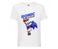 Футболка детская Соник удар ногой (SONIC) белая (snc  wh-1) 152 см