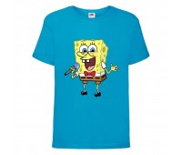 Футболка Спанч Боб 32 (Sponge Bob) голубая Футболка Спанч Боб 32 (Sponge Bob) голубая
