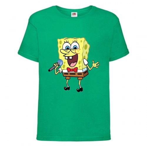 Футболка Спанч Боб 32 (Sponge Bob) зеленая 128 см Футболка Спанч Боб 32 (Sponge Bob) зеленая 128 см