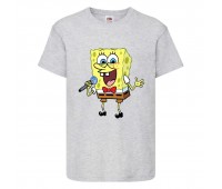 Футболка Спанч Боб 32 (Sponge Bob) серая Футболка Спанч Боб 32 (Sponge Bob) серая