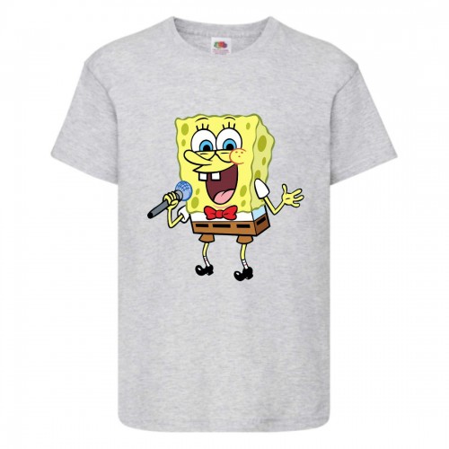 Футболка Спанч Боб 32 (Sponge Bob) серая Футболка Спанч Боб 32 (Sponge Bob) серая