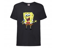 Футболка Спанч Боб 32 (Sponge Bob) черная Футболка Спанч Боб 32 (Sponge Bob) черная