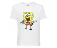 Футболка Спанч Боб 32 (Sponge Bob) белая 164 см