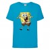 Футболка  Спанч Боб 33 (Sponge Bob) голубая 116 р-р
