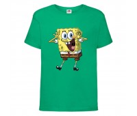 Футболка Спанч Боб 33 (Sponge Bob) зеленая Футболка Спанч Боб 33 (Sponge Bob) зеленая