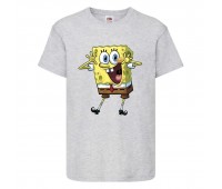 Футболка Спанч Боб 33 (Sponge Bob) серая Футболка Спанч Боб 33 (Sponge Bob) серая