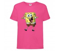 Футболка Спанч Боб 33 (Sponge Bob) розовая 164 см