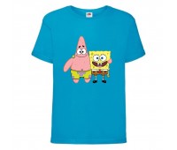 Футболка Спанч Боб 34 (Sponge Bob) голубая Футболка Спанч Боб 34 (Sponge Bob) голубая