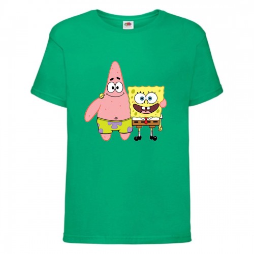 Футболка Спанч Боб 34 (Sponge Bob) зеленая Футболка Спанч Боб 34 (Sponge Bob) зеленая