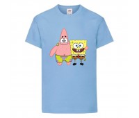 Футболка Спанч Боб 34 (Sponge Bob) светло-голубая Футболка Спанч Боб 34 (Sponge Bob) светло-голубая
